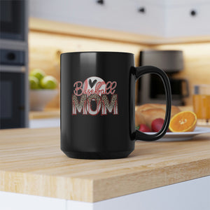 Baseball Mom 02 - Black Mug 15oz - Cannon Custom Printing