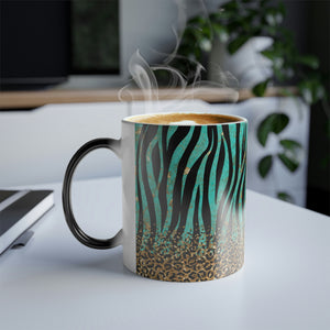 Zebra print 11oz Color Morphing Mug - Cannon Custom Printing