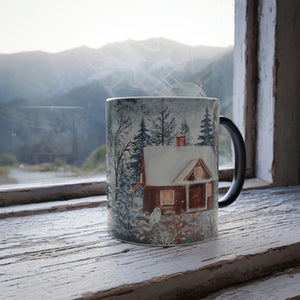 Winter cabin 11oz Color Morphing Mug - Cannon Custom Printing